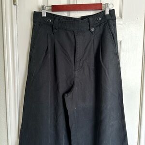 Madewell Harlow wide leg trouser - black size 10